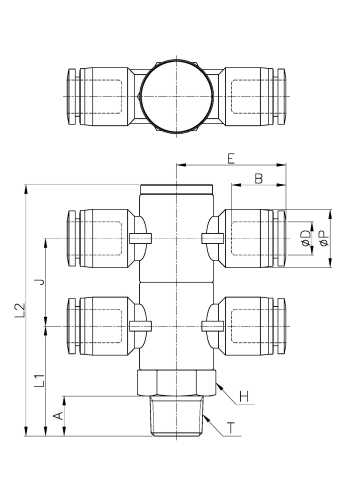 PC,Pneumatic Fittings with NPT AND BSPT thread, Air Fittings, one touch tube fittings, Pneumatic Fitting, Nickel Plated Brass Push in Fittings